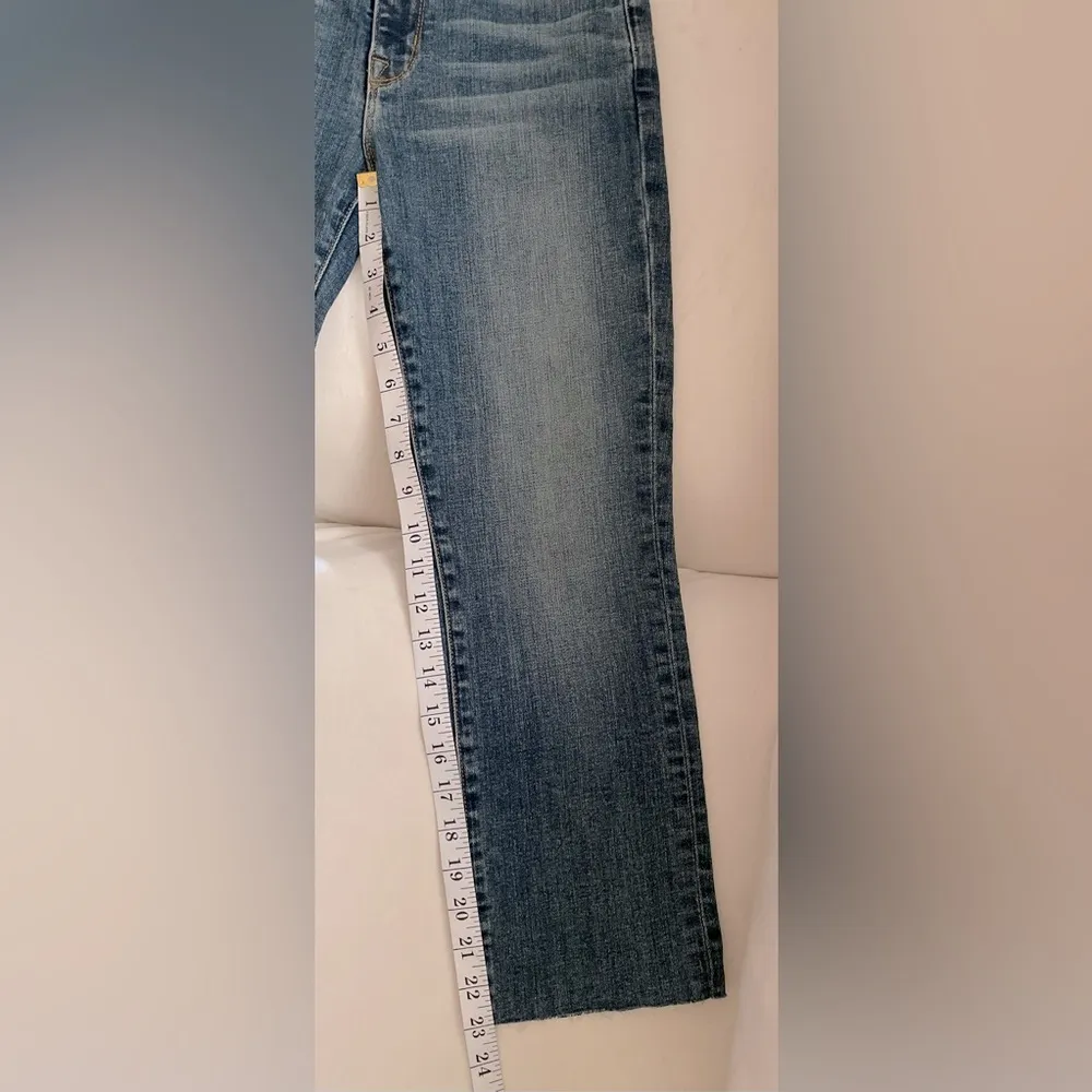 L’AGENCE Woman Blue Jeans No Size Tag Raw Hem Pre-Owned - Image 4