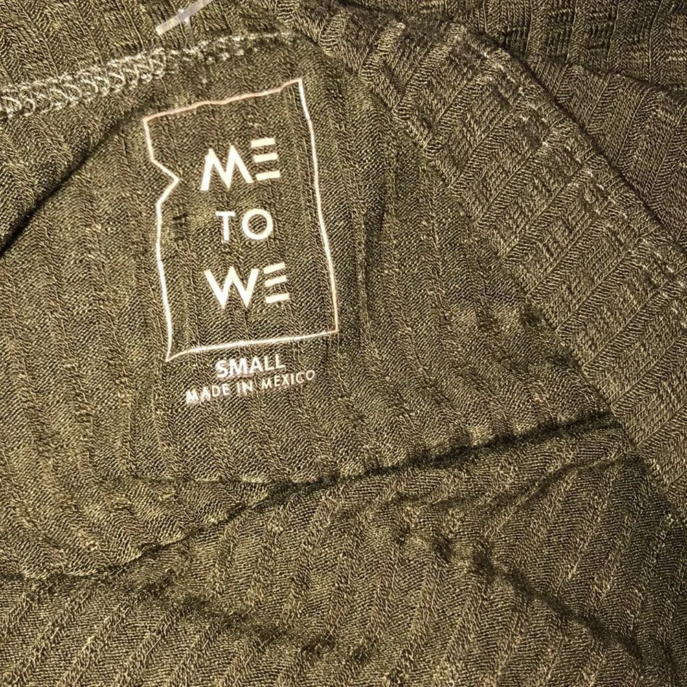 Me to We small olive green ribbed T-shirt dress - Image 2