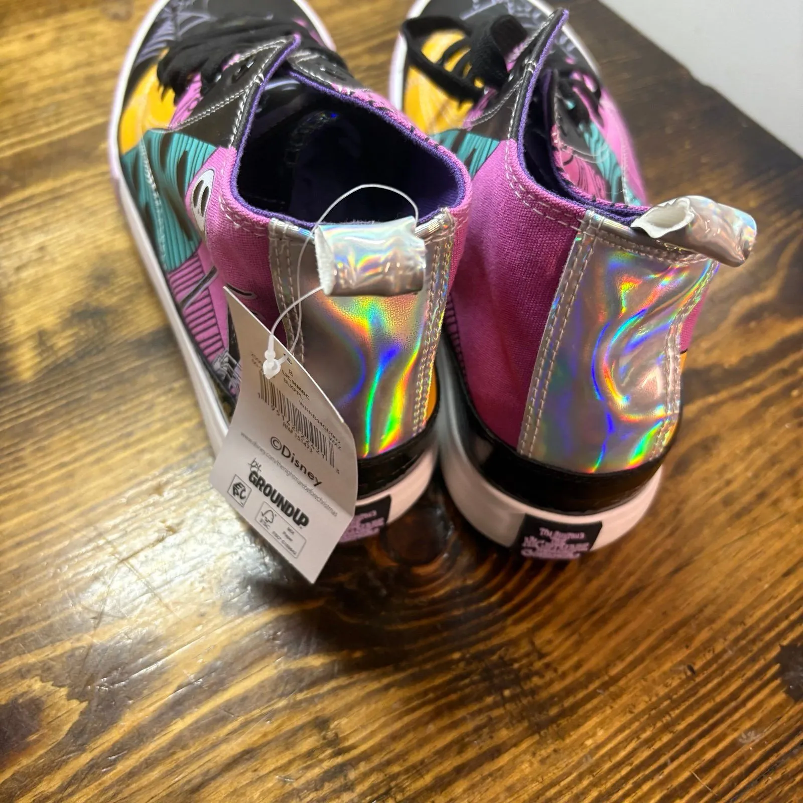 Ground Up Nightmare Before Christmas Sneakers‎ Size 8 Black - Image 6