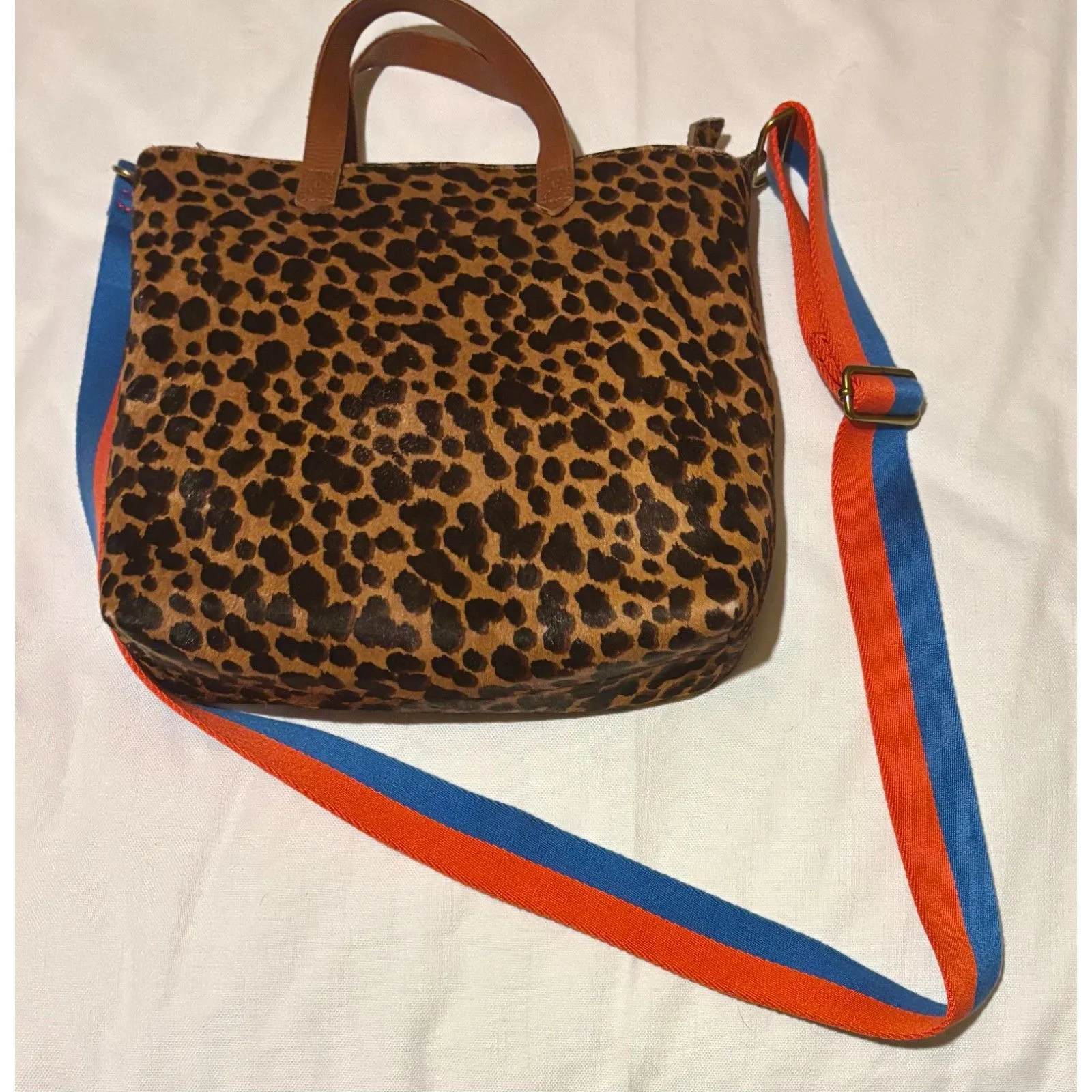 RARE Madewell x Kule The Small Transport Crossbody, Leopard Calf Hair - Image 3