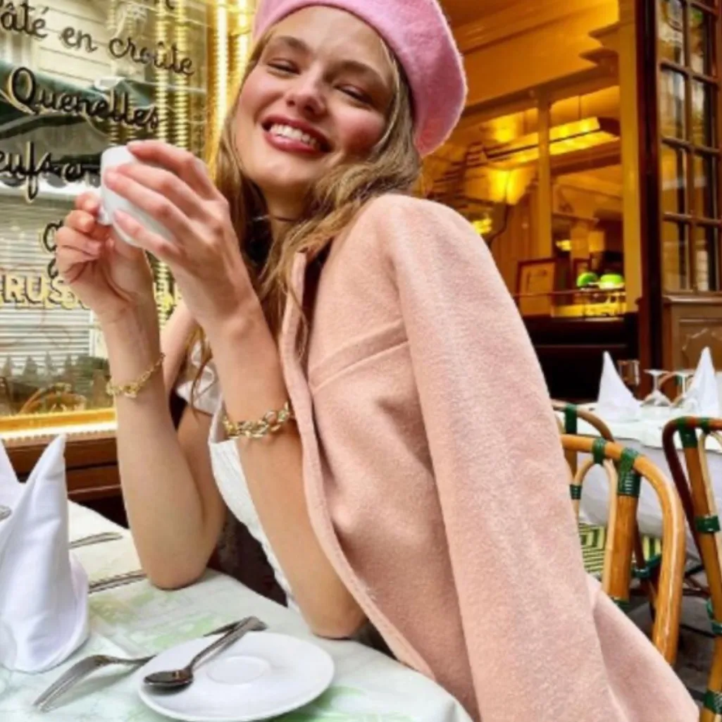 Loveshackfancy Lula Wool-Blend Blazer in Pink‎ Size 2 - Image 2