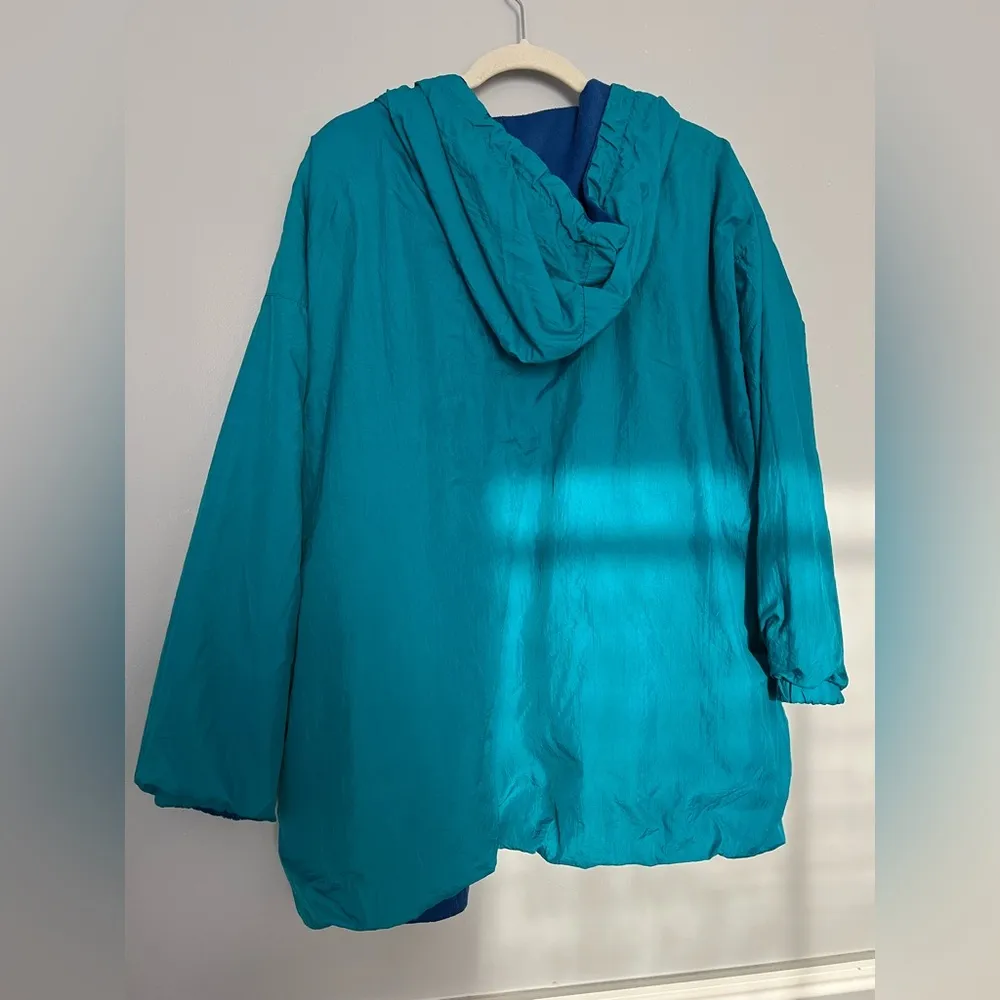 Vintage Reversible Bomber Jacket Blue Size XL - Image 3