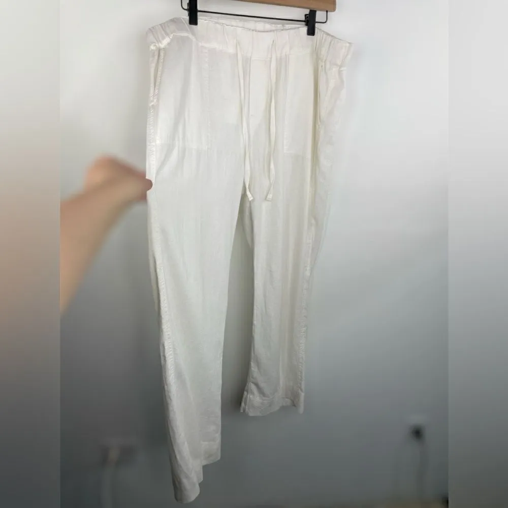 Caslon  Pull On Wide Leg Pants Linen Blend size Large - Image 3