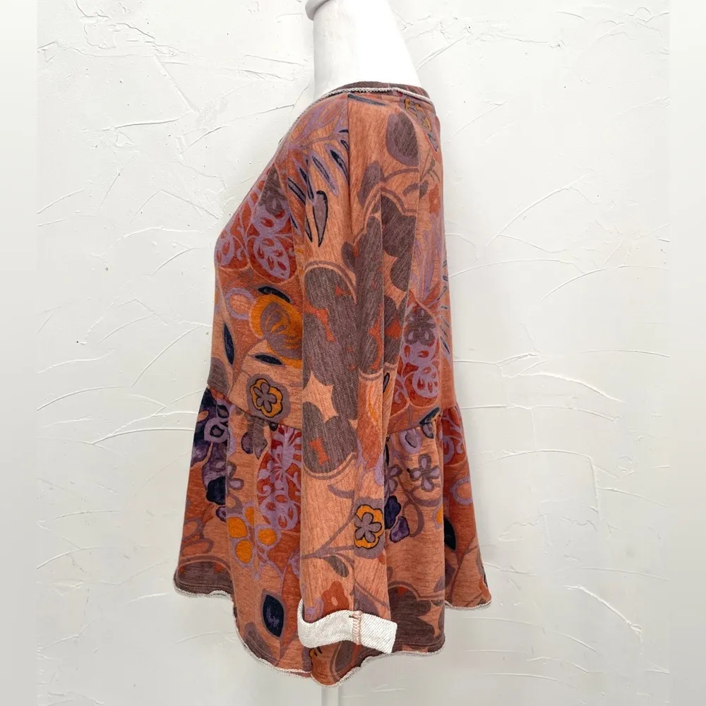 Anthropologie Saturday Sunday Colleen Floral Baby Doll Sweatshirt​ - Image 4