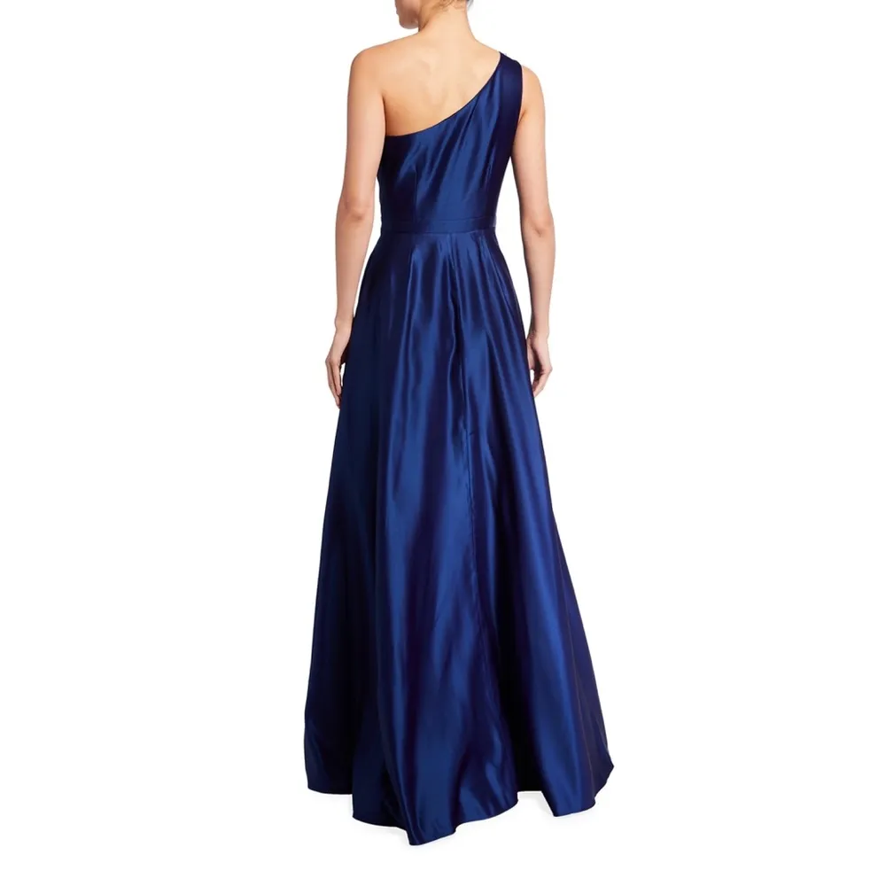 Marchesa Notte Duchess One Shoulder Flower Gown - Image 6