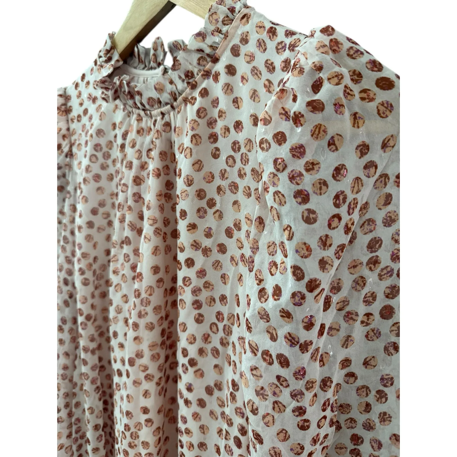Marie Oliver‎ Irena Silk Blend Shift Dress Cosmo Dot Size Small - Image 5
