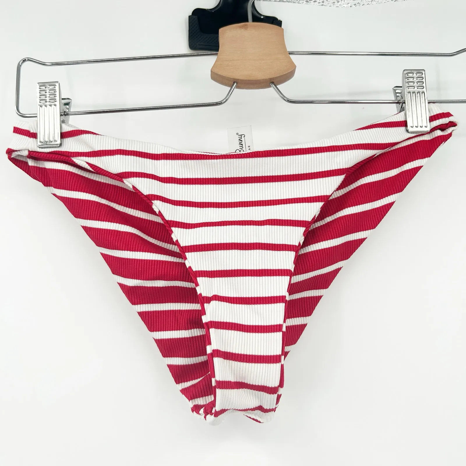 Beach Bunny Womens Angela Skimpy‎ Striped Reversible Swim Bikini Bottom Size XS - Image 10