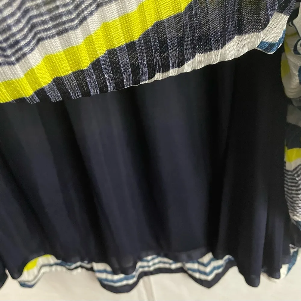 Dkny striped pleated midi skirt elastic waist women’s Size XLarge multicolor - Image 8