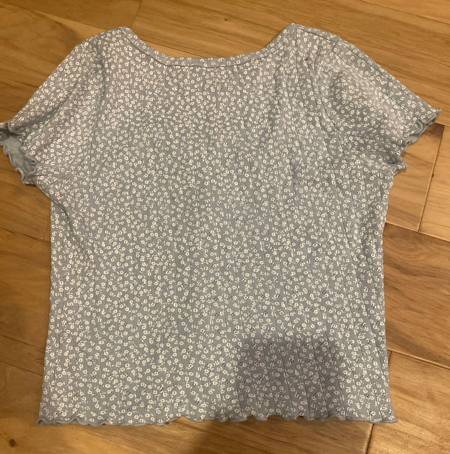 Brandy Melville Light Blue Button Up Brandy Melvile - Image 2