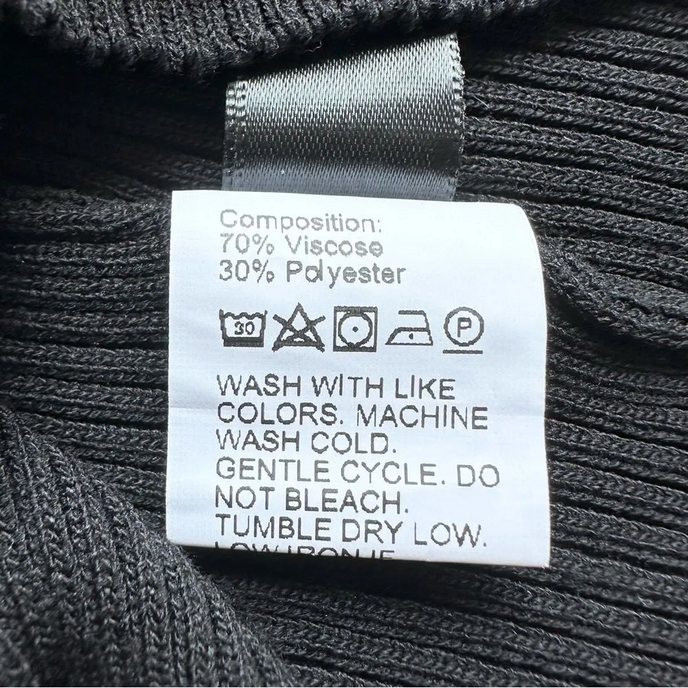 🆕Square Neck Ribbed Knit Black Tank Top - Image 7