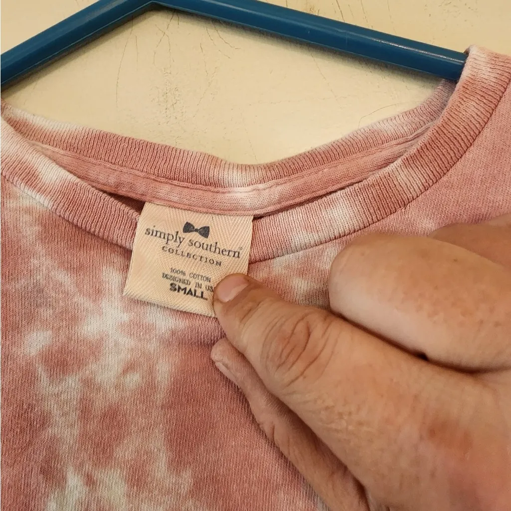 Simply Southern tye dye long sleeve live by the sun t shirt size womens small - Image 6