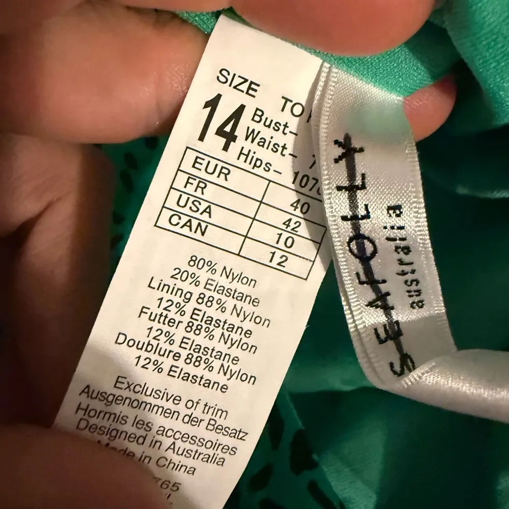 Anthropologie Seafolly Wild Ones Bandeau One Piece - Jade - US Size 10 NWT - Image 11