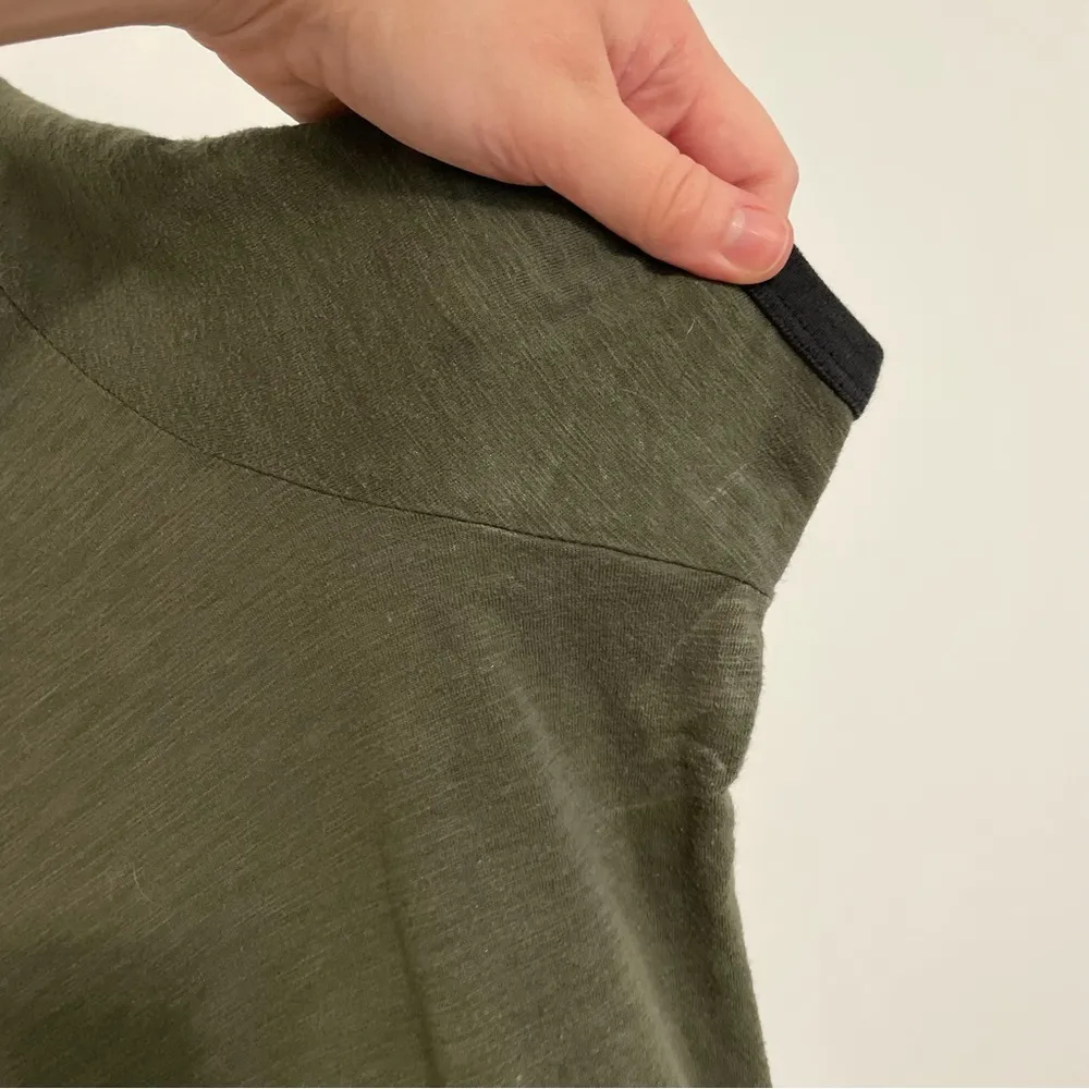 TORRID 3 Plus Size Olive Adulting is Hard Ringer Tee Green Short Sleeve T-Shirt - Image 8