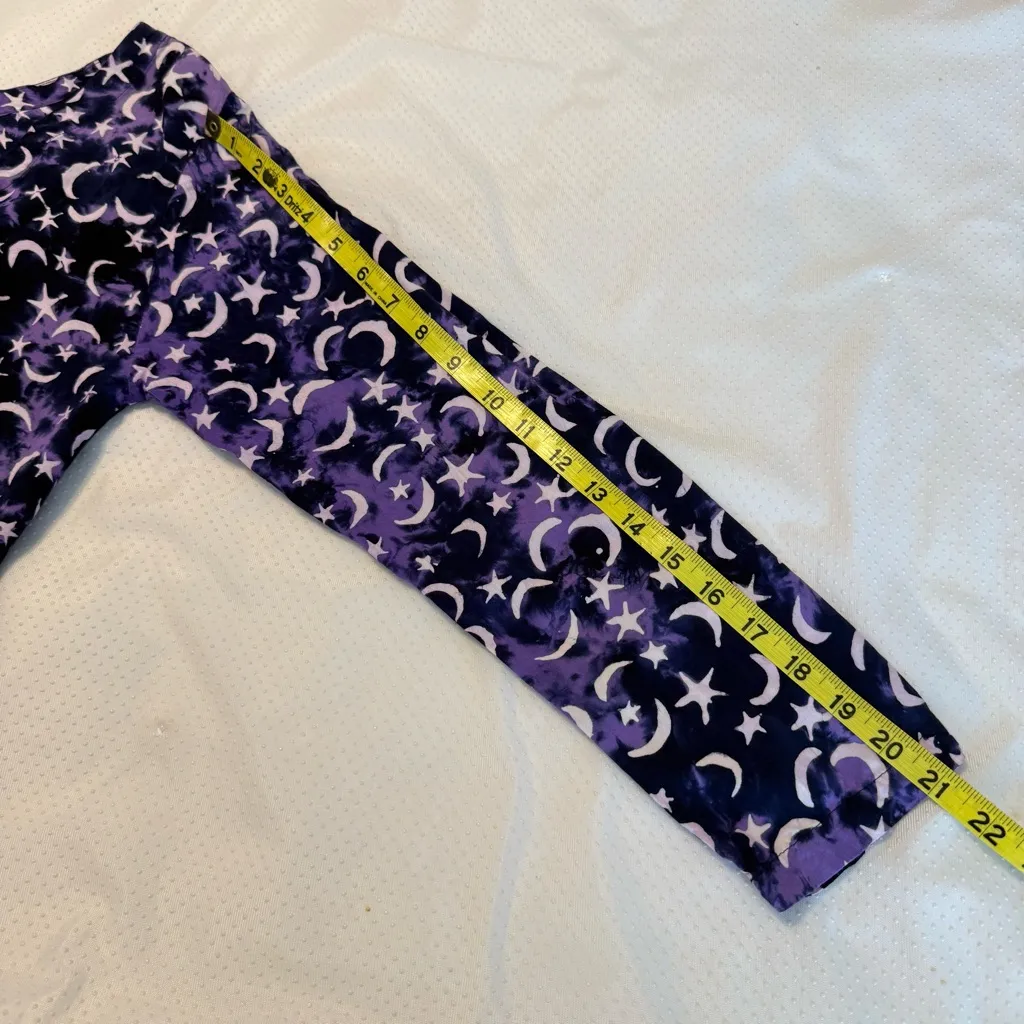 Hary Dary Celestial Dress Moons Stars Women’s Sz Medium Witchy Drop Waist Purple - Image 9