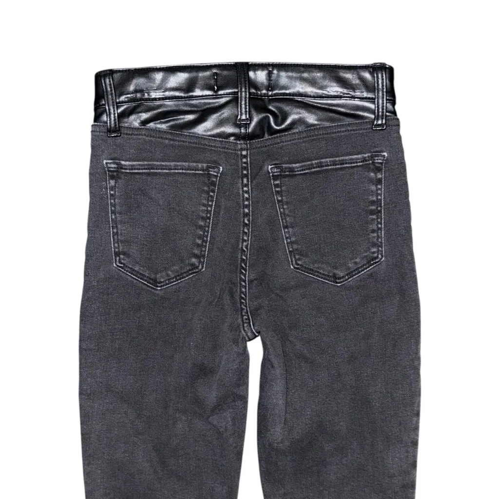 Abercrombie & Fitch Super Skinny Ankle High Rise Mixed Fabric Jeans 25 / 0 Short - Image 5