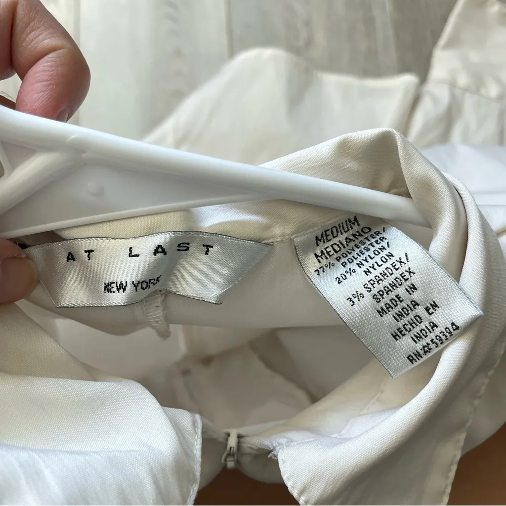 Vintage Sporty Jacket full zip long sleeve womens Cream (medium) preppy classic - Image 2