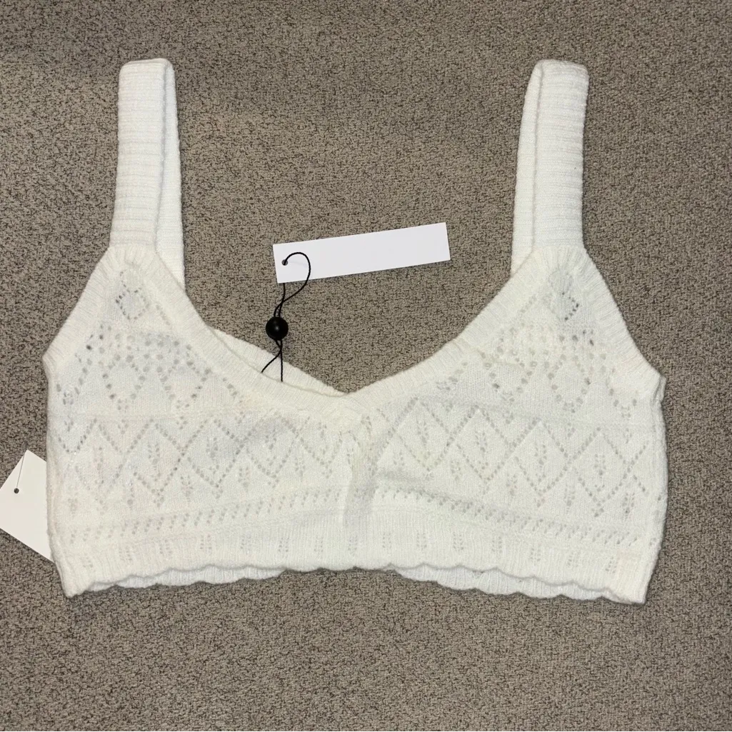 For Love & Lemons Blanca Crochet Bra Top Size 1X NWT - Image 6