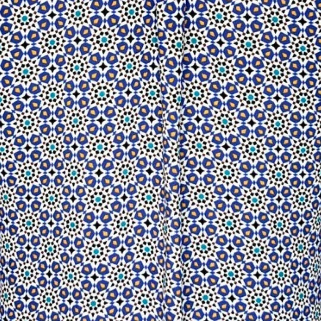 Express Shirt Womens Small Blue Multi Geometric Portofino Chiffon Casual‎ Career - Image 6