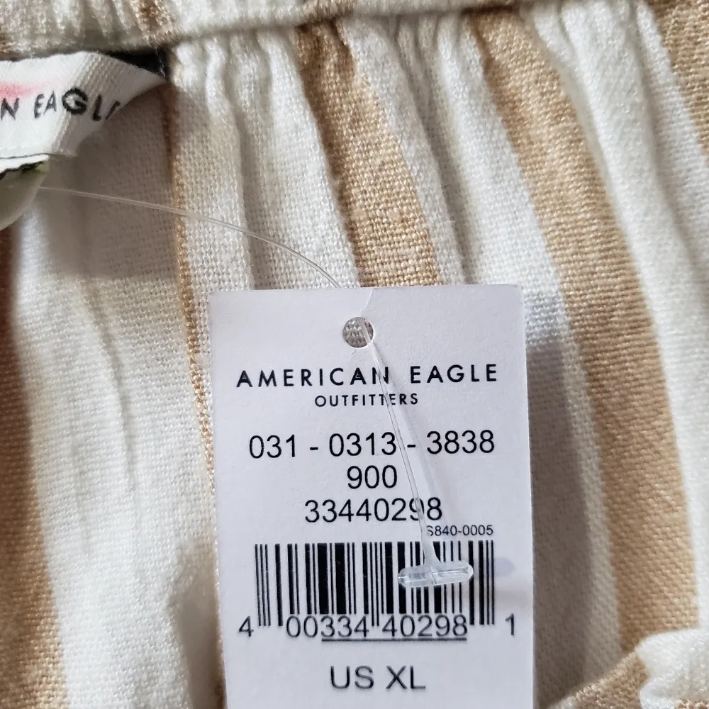 American Eagle Striped Paper Bag Skirt - Image 7