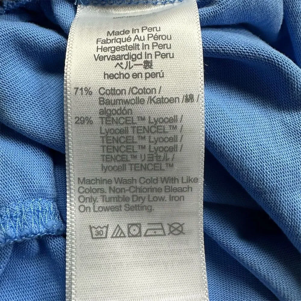 NWT Madewell Women's XXS Blue Side-Cinch Muscle Tee Casual Basic - Image 9