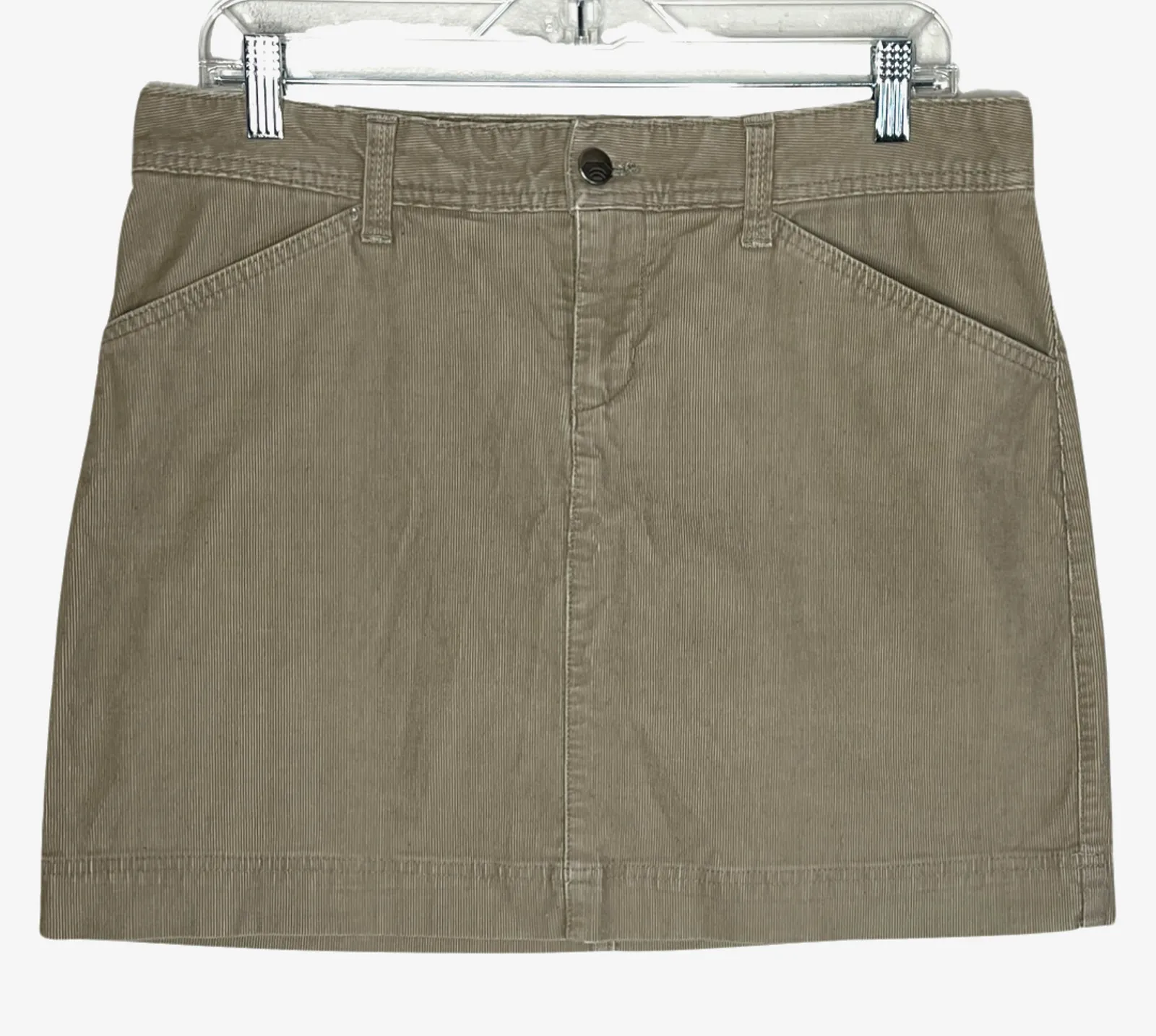 Mountain Hardwear Skirt Womens 8 Tan A-Line Corduroy Mini Skirt Basic Heritage - Image 1