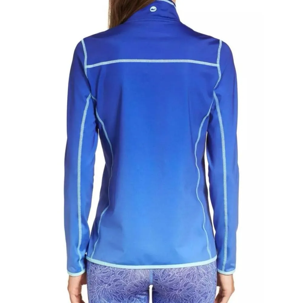 Vineyard Vines Women's Performance Socialite Blue Ombre Shep Shirt Sz Small EUC - Image 2