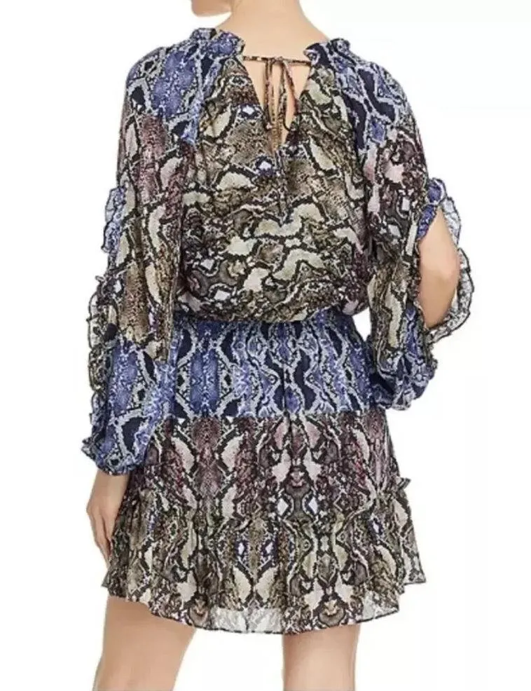 Parker Gladis Silk Snake Print Snakeskin Mini Dress - Image 5