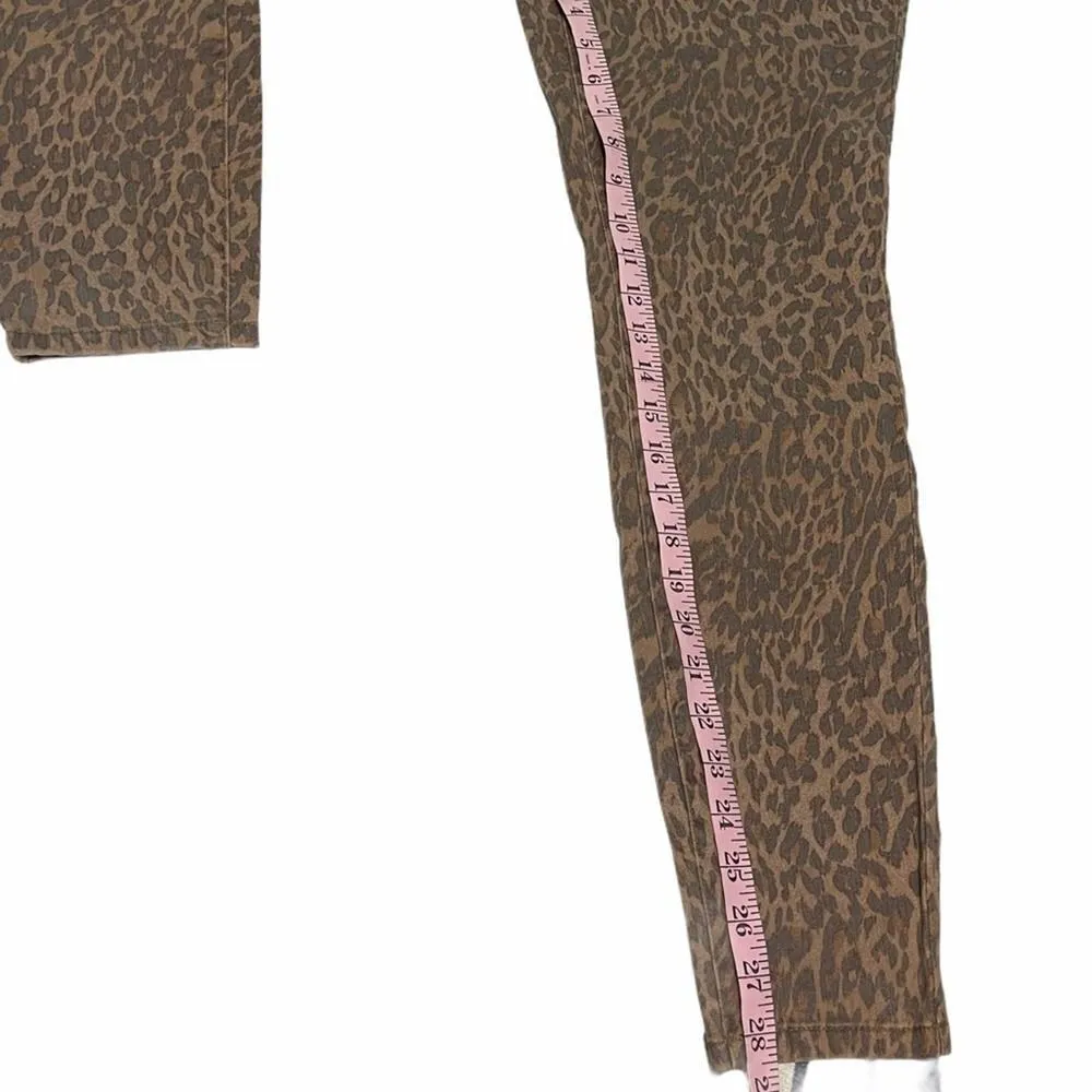 Style & Co Wild Puma Skinny Jeans Curvy Mid Rise Tummy Control Animal‎ Print 6 - Image 6