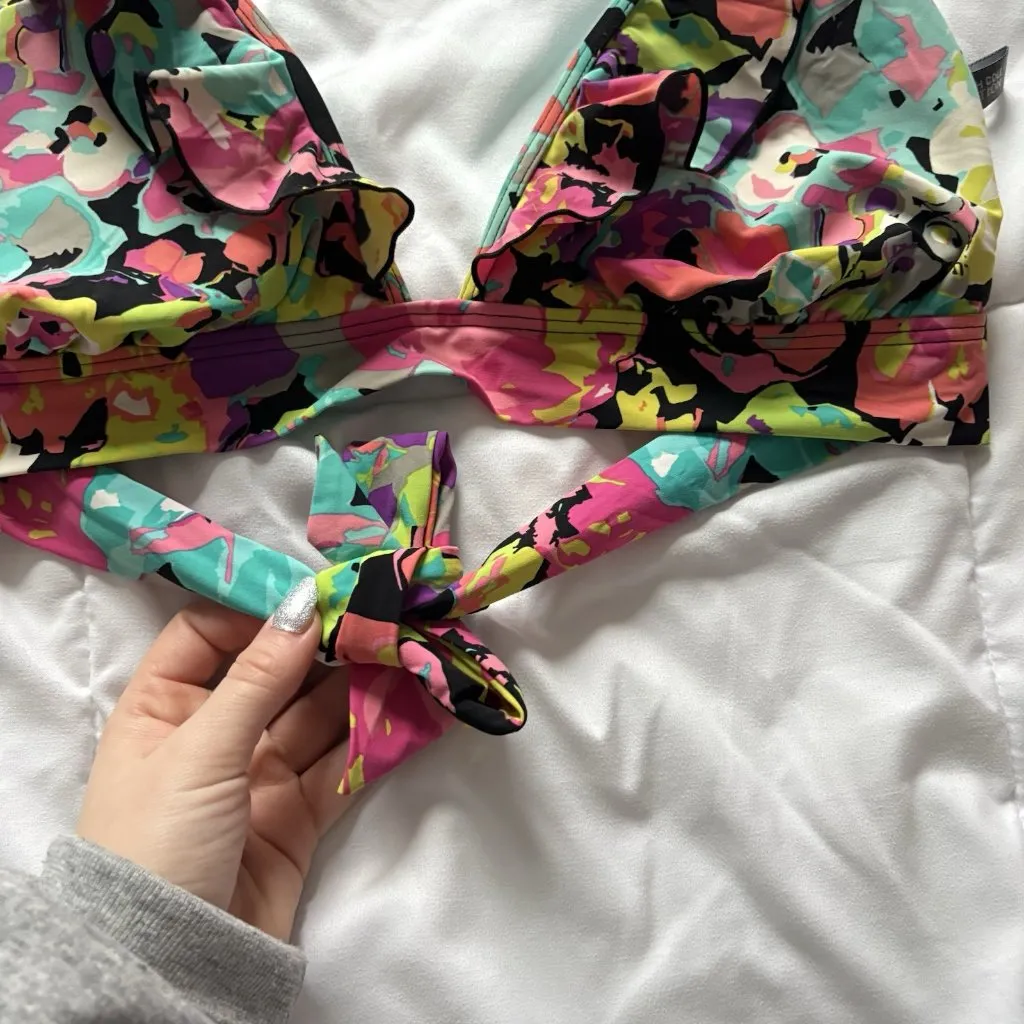 Kenneth Cole Reaction Womens Bikini Set Swimsuit Top Bottom Floral Summer Beach - Image 10