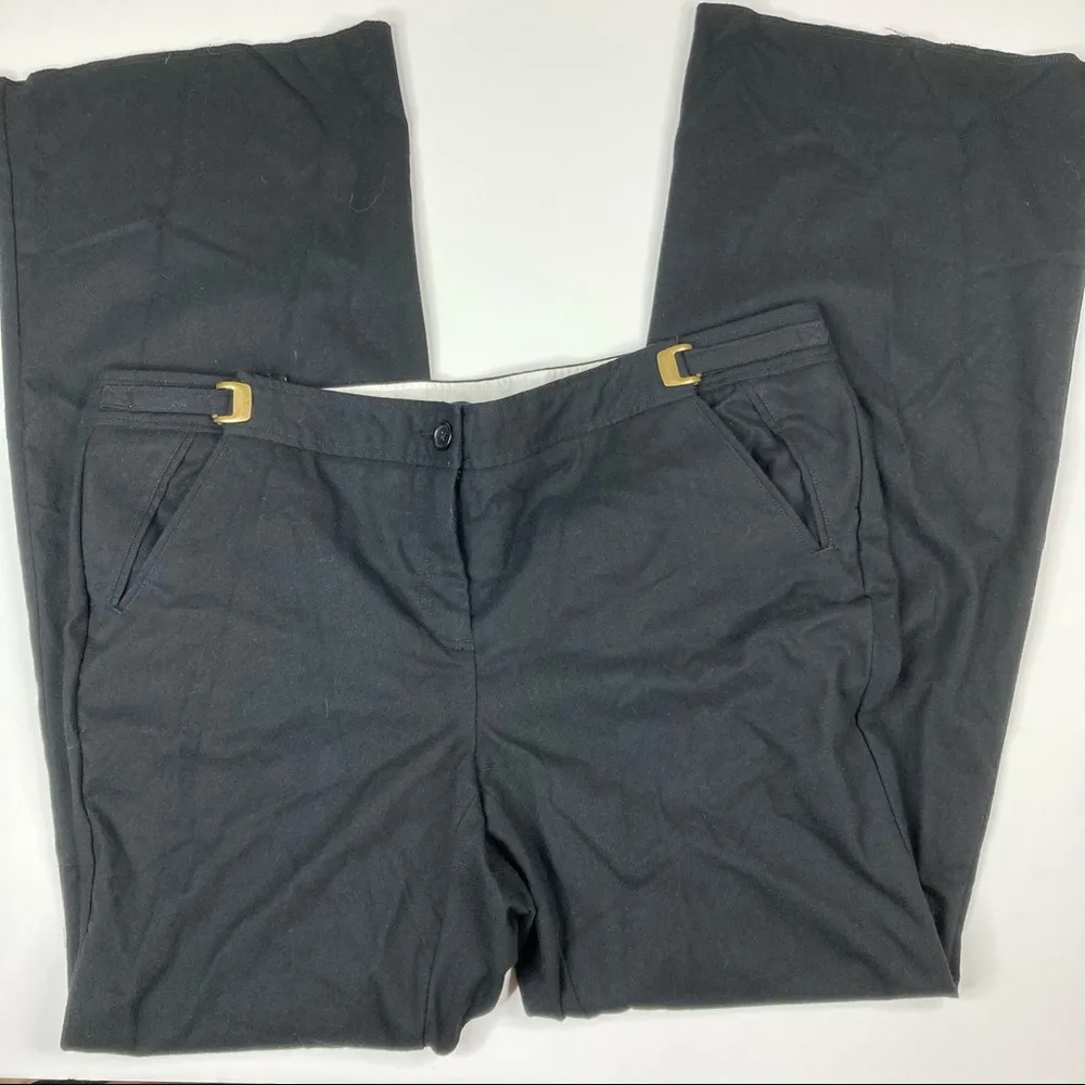 Land's End | Straight Leg Charcoal Gray Winter Office Pants 18 - Image 3