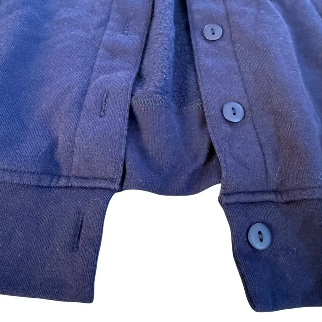 Vintage 90s C&K Designs Fall Leaves Sweatshirt Cardigan Size XL Blue - Image 3