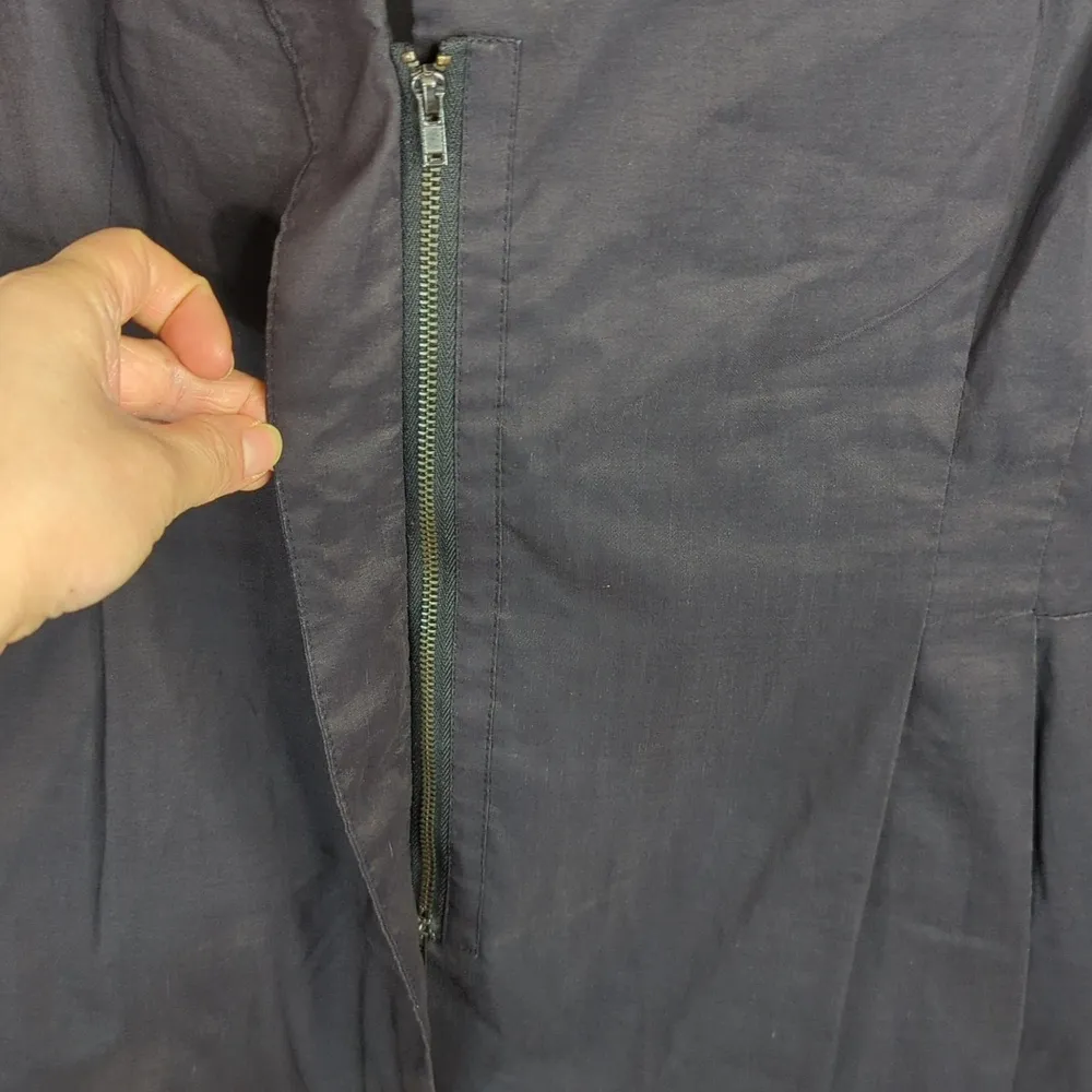 Eileen Fisher Black Ramie Blend Zip Front Blazer Jacket Corp Corporate Womens XL - Image 3