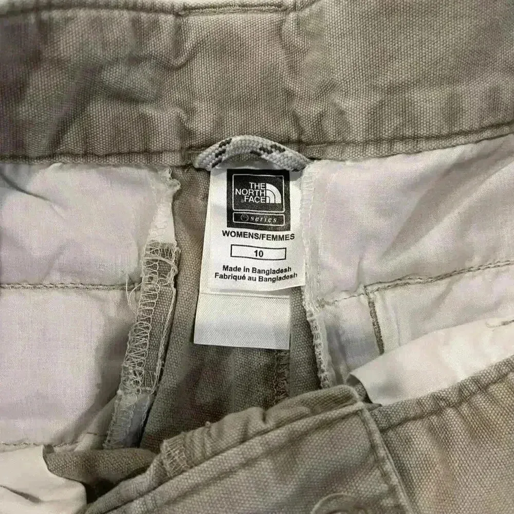 The North Face Shorts Gray Chino Hiking Outdoor Bermuda Slash Pocket Women’s 10 - Image 3