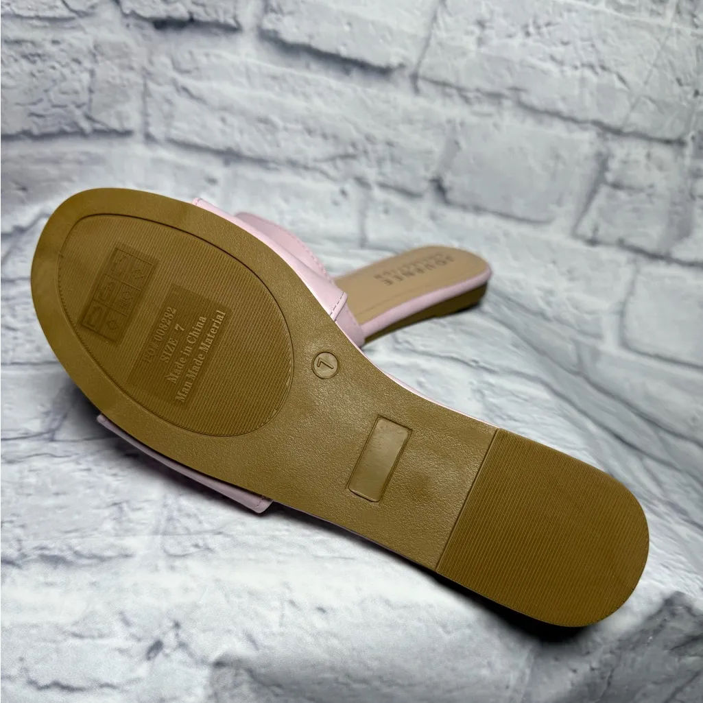 Journee Collection Women's Soft Pink Slide Sandals - Image 3