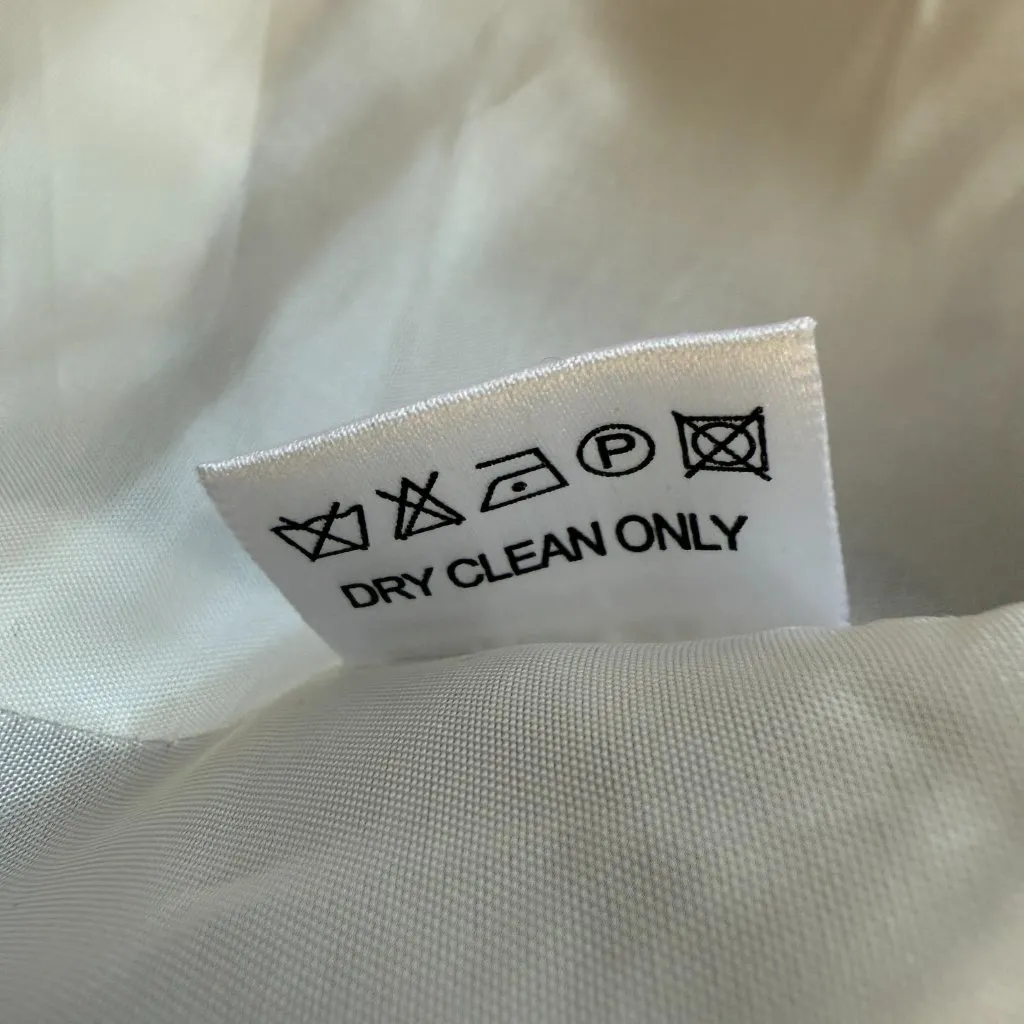 Flores & Flores 100% Silk Floral Open Front Blazer Jacket Women's 10 Black White - Image 11