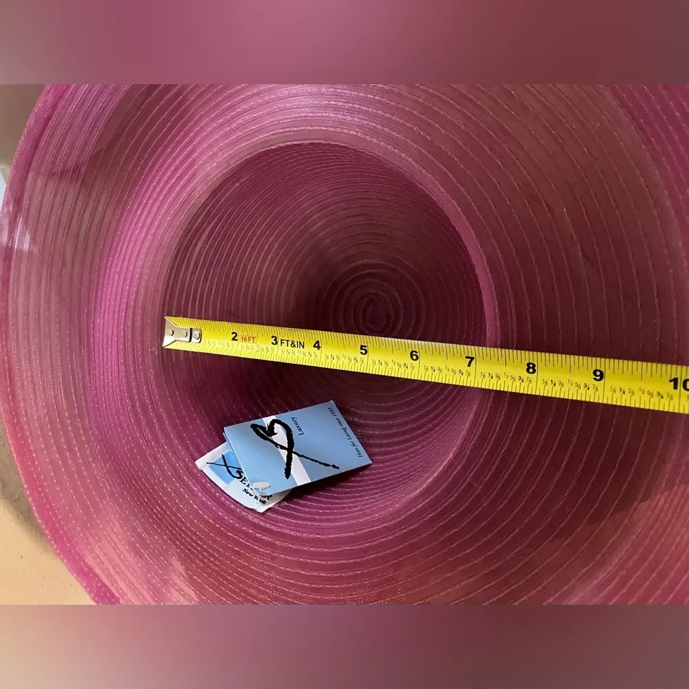 Vintage Betmar Sunday Best Hat! Beautiful sheer royal pink textile with a bow. - Image 6