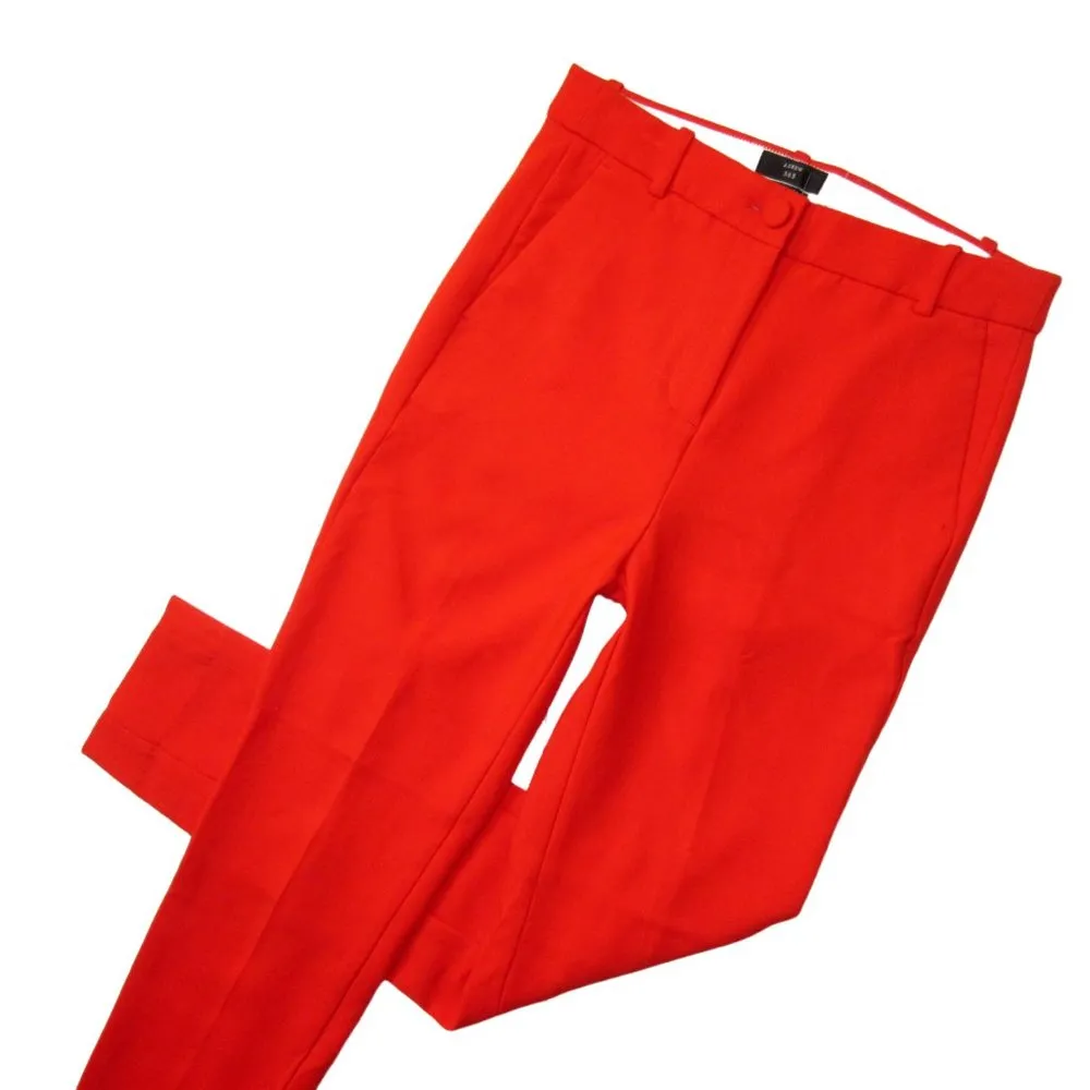 NWT J.Crew High Rise Cameron in Cerise Red Orange Four Season Stretch Pants 4T - Image 2