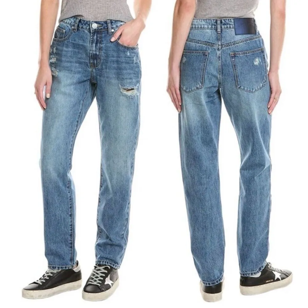 NWT One Teaspoon 1982s High Waist Barrel Jeans in Blue Love Medium Wash Size 26 - Image 10