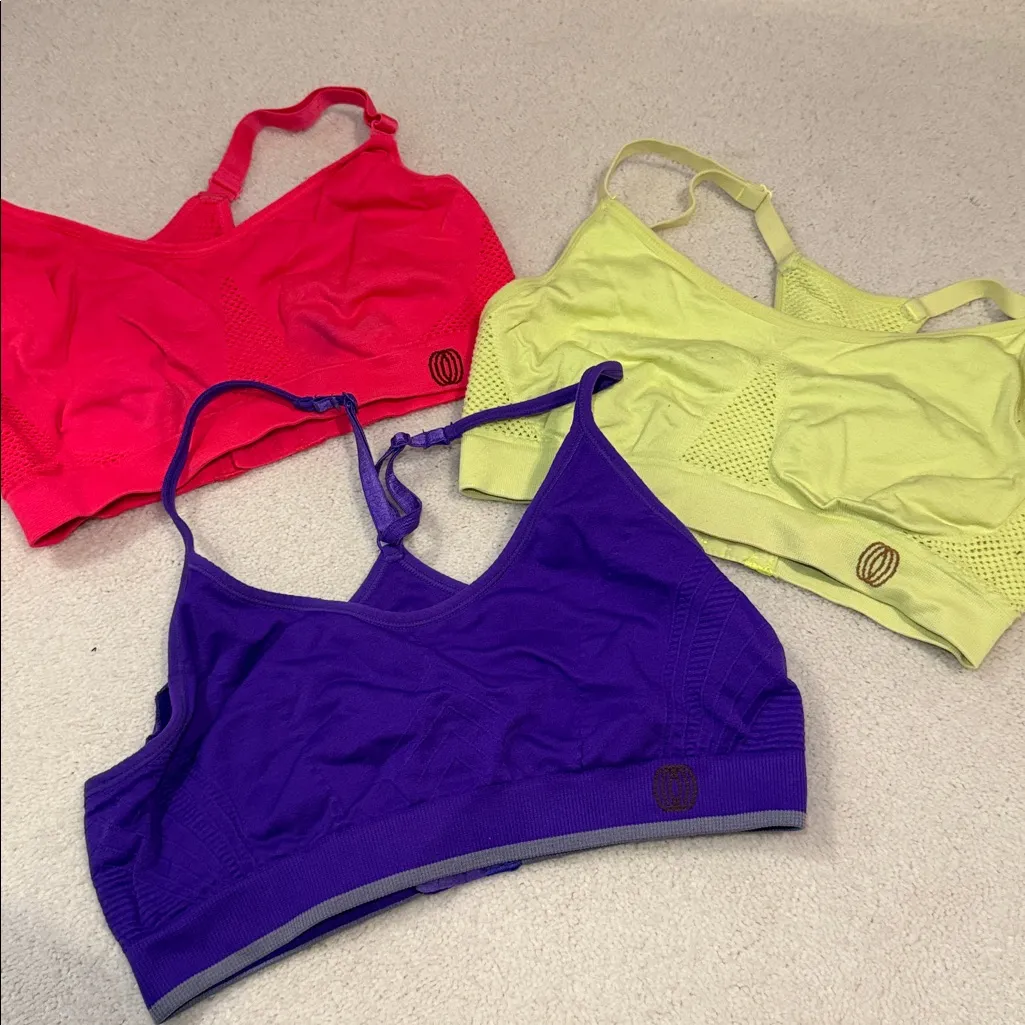 Colorful Women's Racerback Sports Bras Set Purple - Image 8