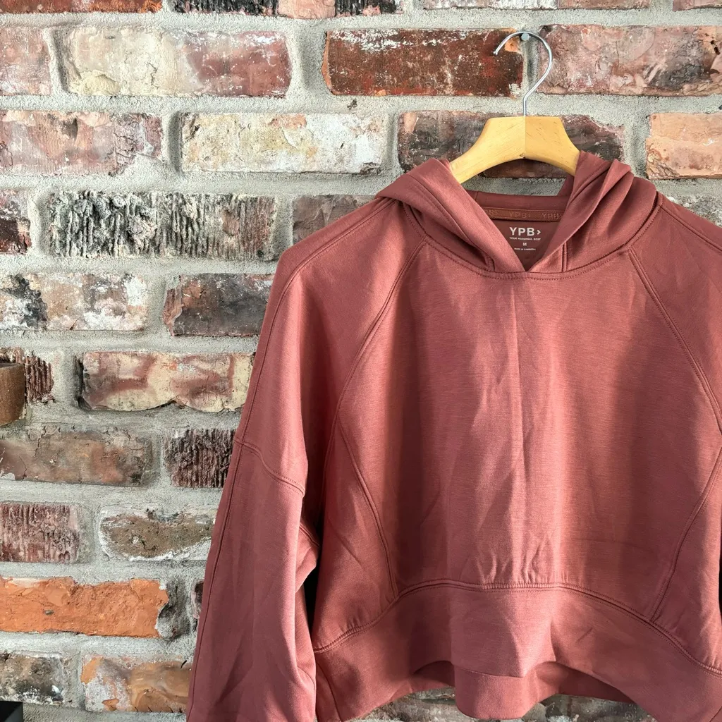 Abercrombie YPB Cropped Hoodie Sweatshirt NWT, M - Image 3