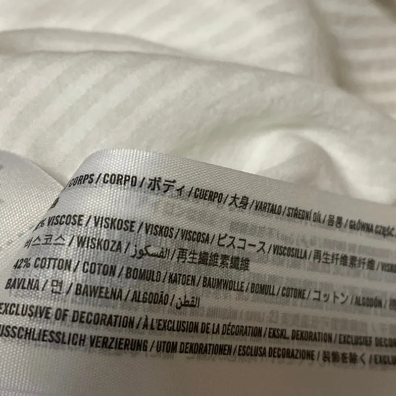 Abercrombie & Fitch Women's White Striped Long Sleeve Button Up Shirt Top Size S - Image 4