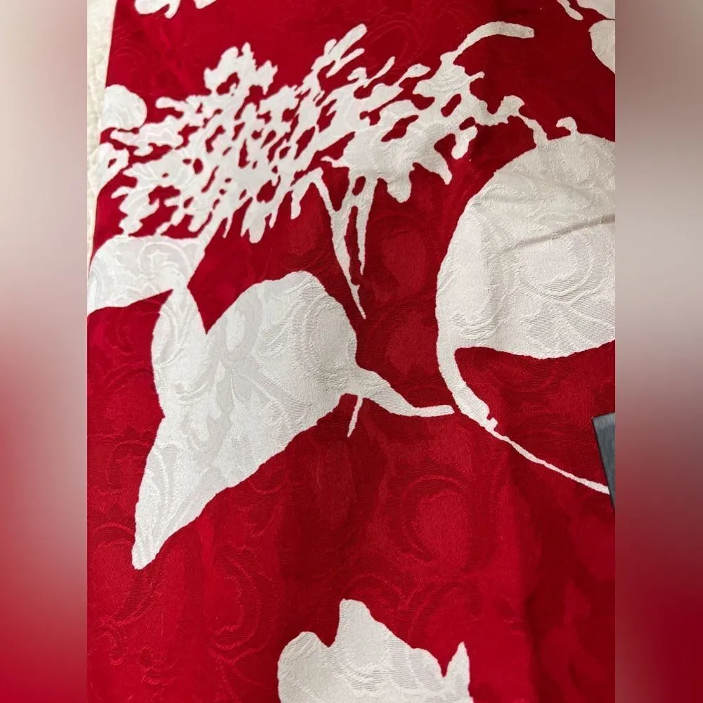 NWT Talbots Red and Off-White Patterned Skirt - Image 4