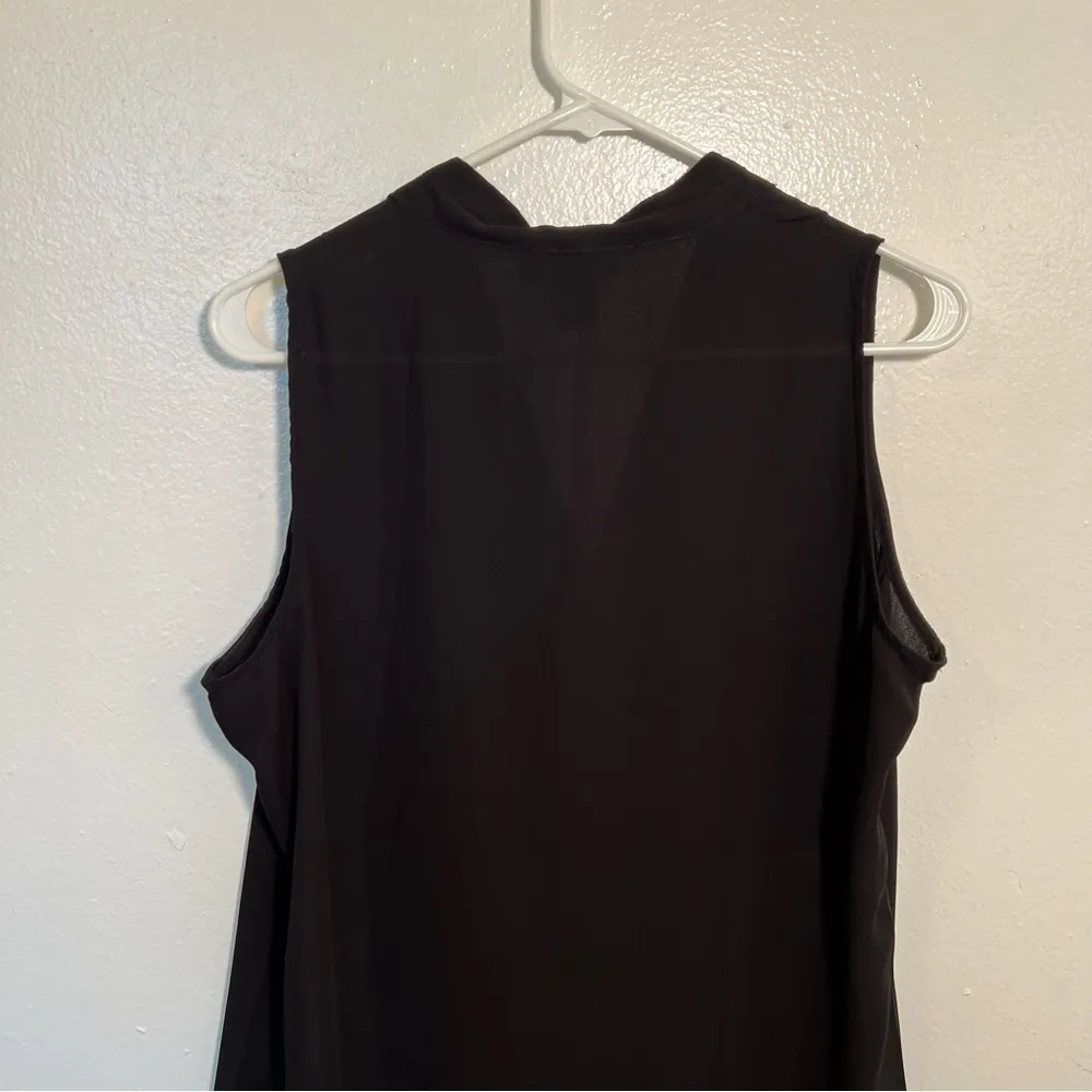 Jones & Co Jones New York Sleeveless Crepe Blouse Black L - Image 10