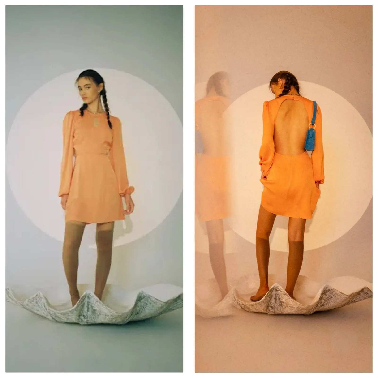 The Wolf Gang Levisa Key Hole Mini Dress Size Small Orange Coral Cocktail Fairy - Image 15