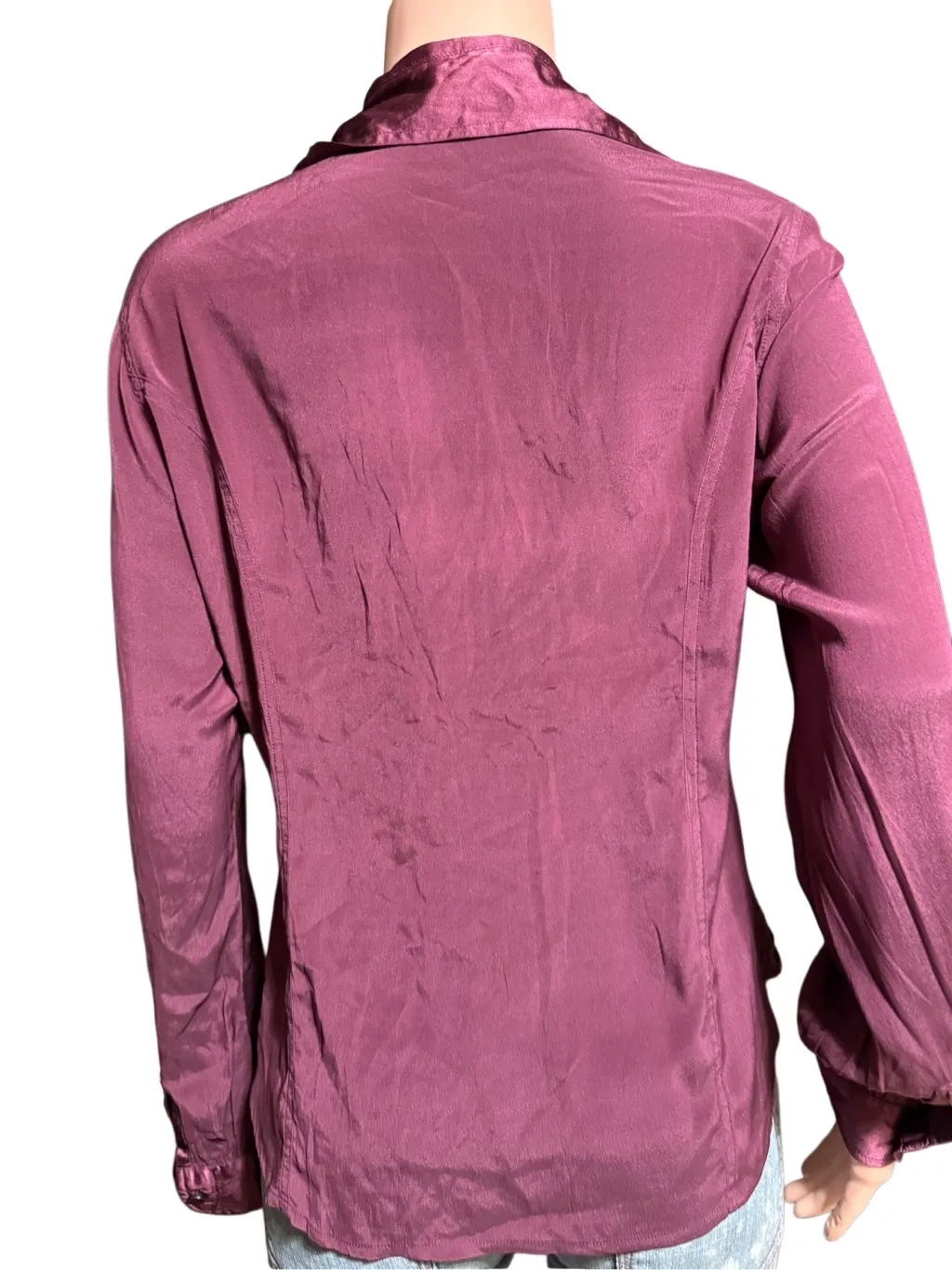 Pulp women's long sleeve button up shirt M Purple Size M - Image 7