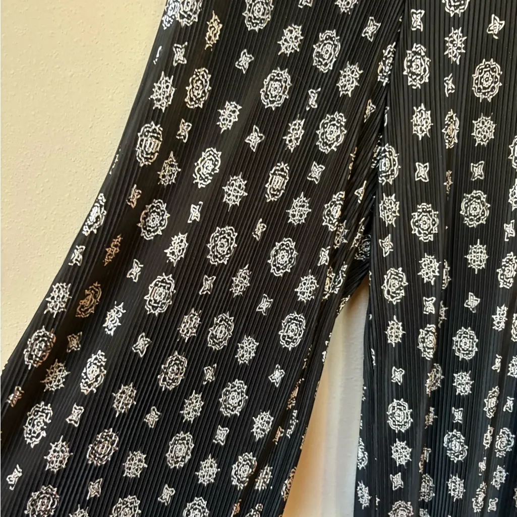 Vintage Pleated Pants – COIN High Rise Black/White 90s Art Teacher Style Black Size L - Image 3