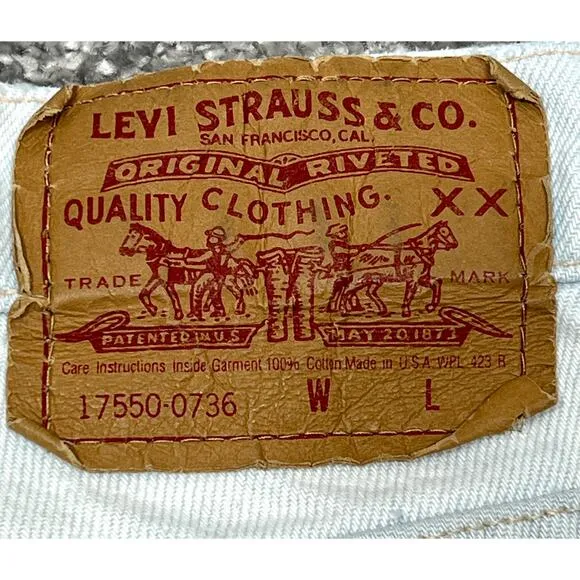 Levi's XX Jeans Sz 9 (29x29) Vintage 90s USA Grunge Light Wash Retro Streetwear‎ - Image 4