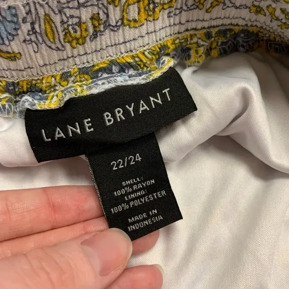 Lane Bryant Midi Skirt Womens 22/24 Elastic‎ Waist Floral Print Lined Plus Size - Image 4