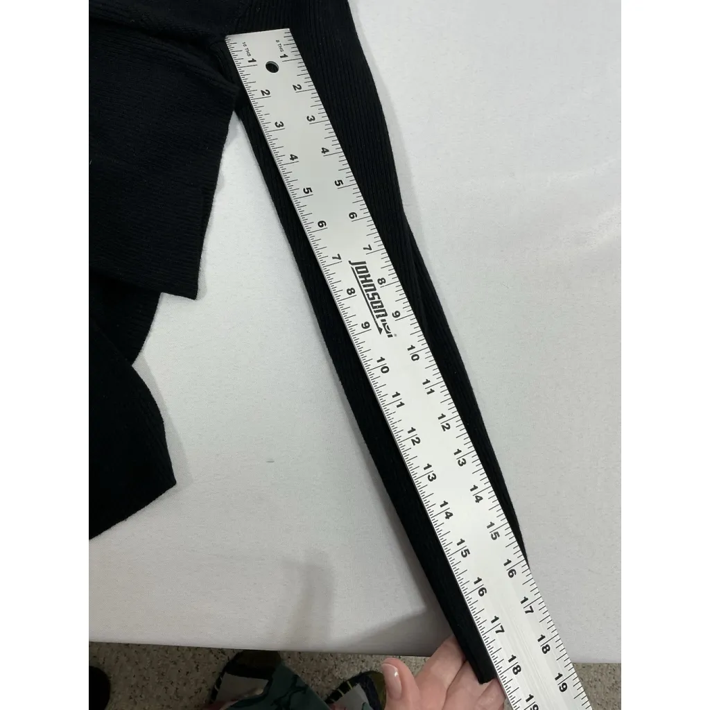 Womans Kathy Ireland Long Sleeve Open Front Cardigan Sweater XL Black Sweater - Image 8