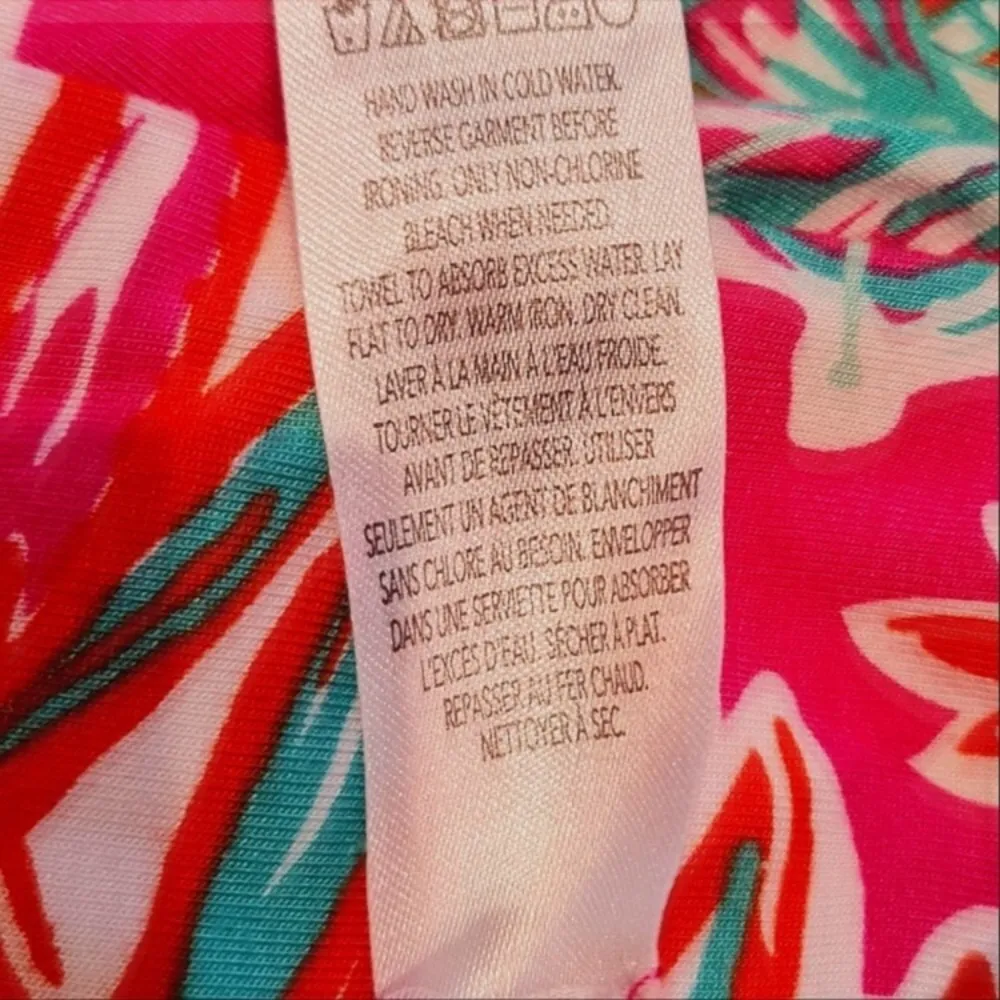 HATLEY Dress in Kauai Floral Tropics Print Pink Size L - Image 16